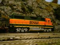 BNSF Loco on the permanent layout